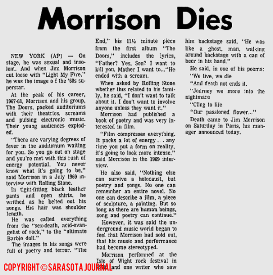 Morrison Dies