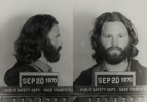 Jim Morrison's Miami Mugshot