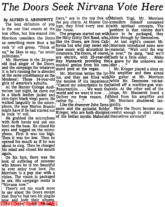 The Doors Seek Nirvana Vote Here