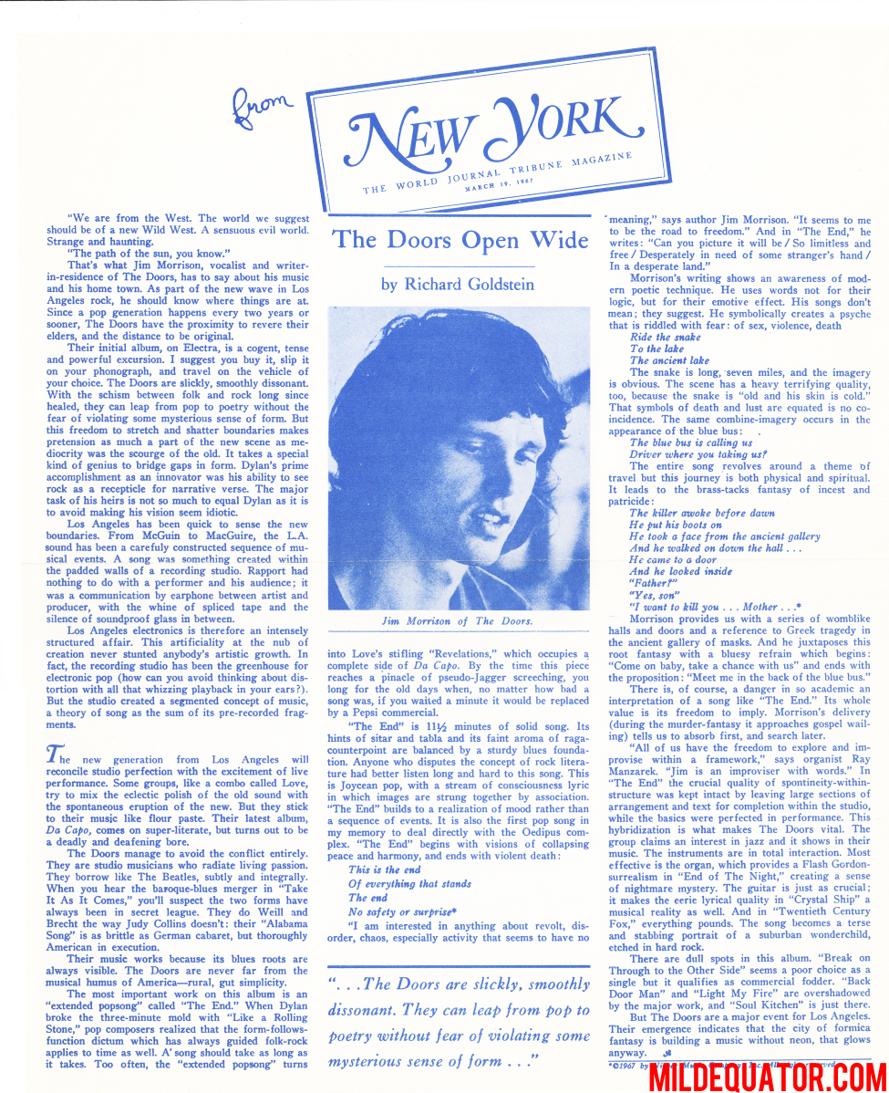 The Doors - 1967 Press Kit