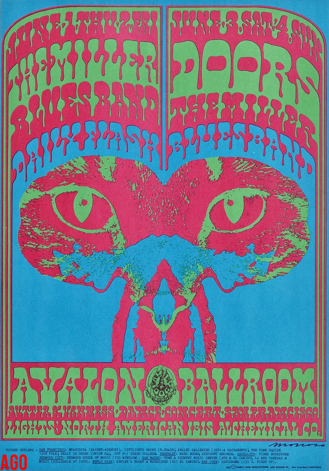 The Doors - Avalon Ballroom June 1967 - Poster