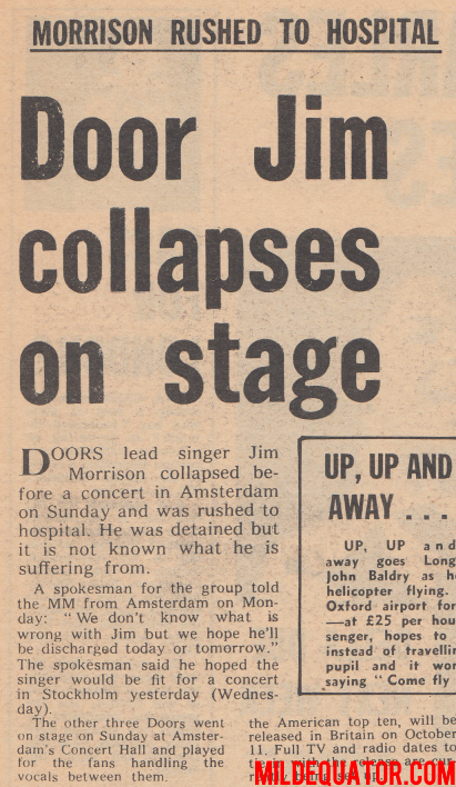 The Doors - Amsterdam 1968 - Article