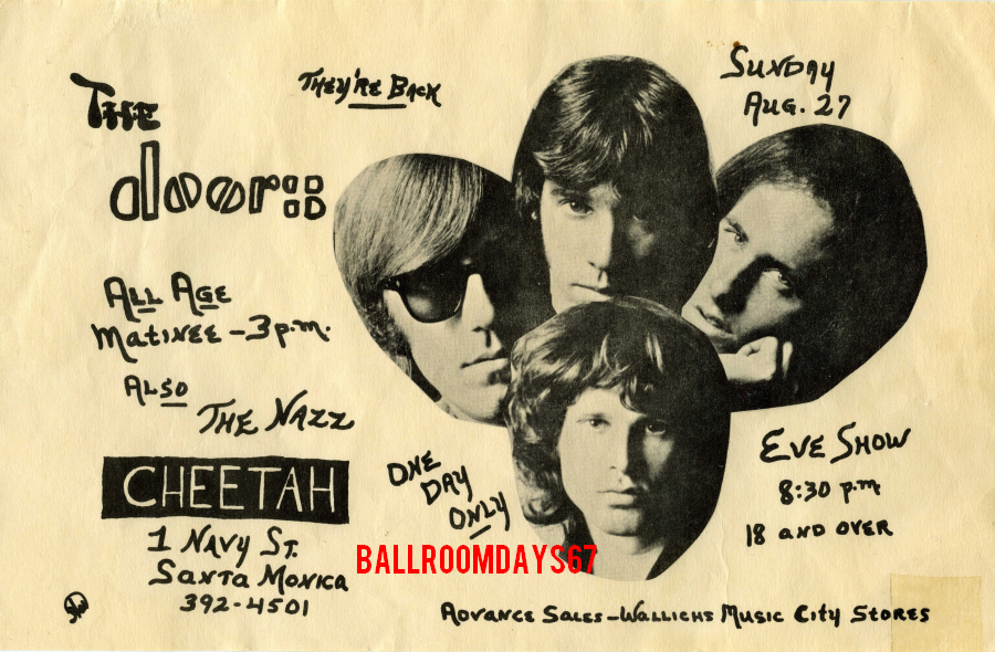 The Doors - Cheetah August 1967 - Handbill