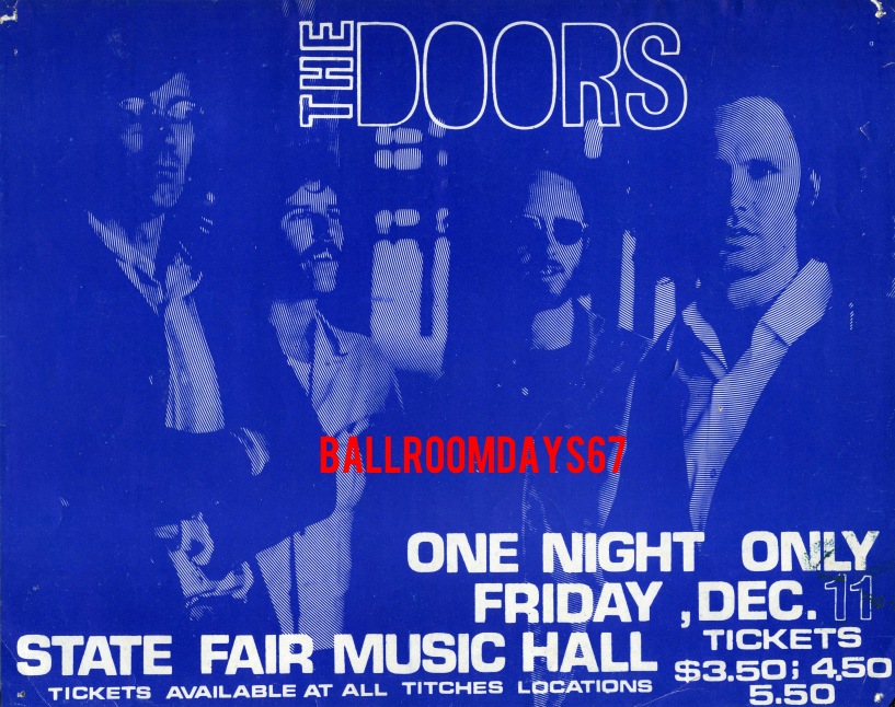 The Doors - Dallas 1970 - Handbill