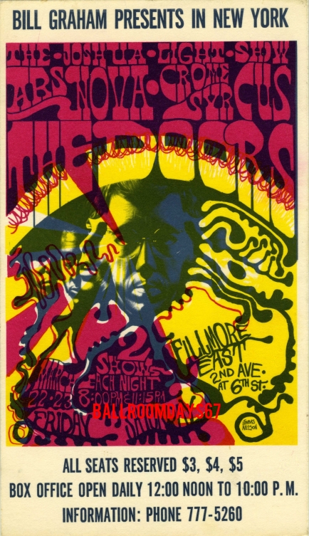 The Doors - Fillmore East 1968 - Handbill