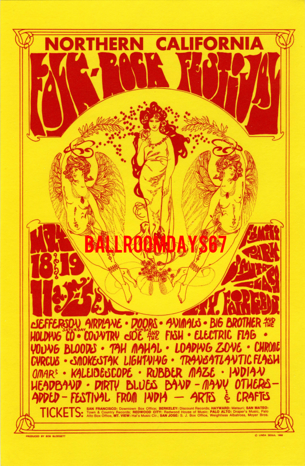 Northern California Folk Rock Festival - Handbill
