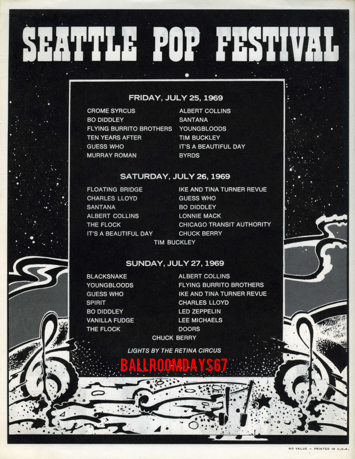 Seattle Pop Festival - Handbill