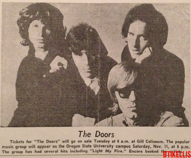 The Doors - Oregon State University 1967 - Type Ad