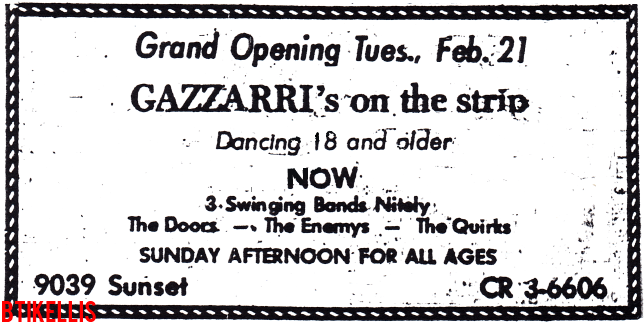 Gazzarri's - Print Ad