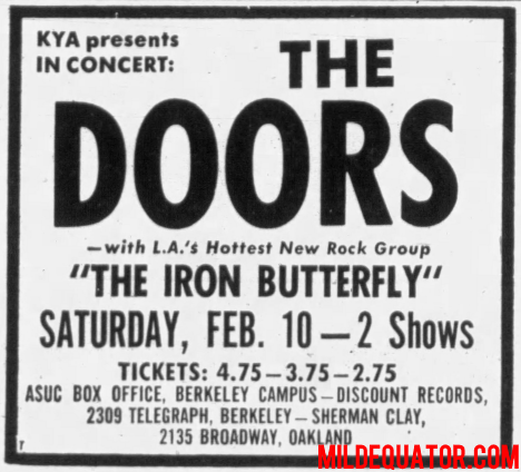 The Doors - Berkeley Community Theatre - Print Ad