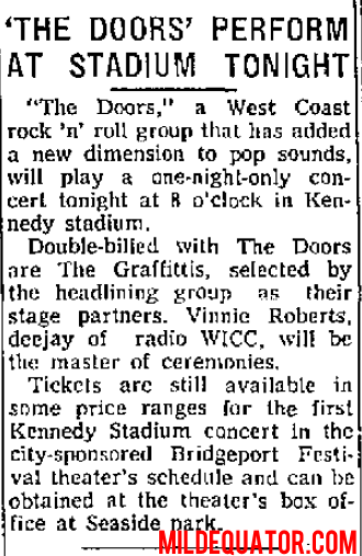 The Doors - Bridgeport 1968 Article