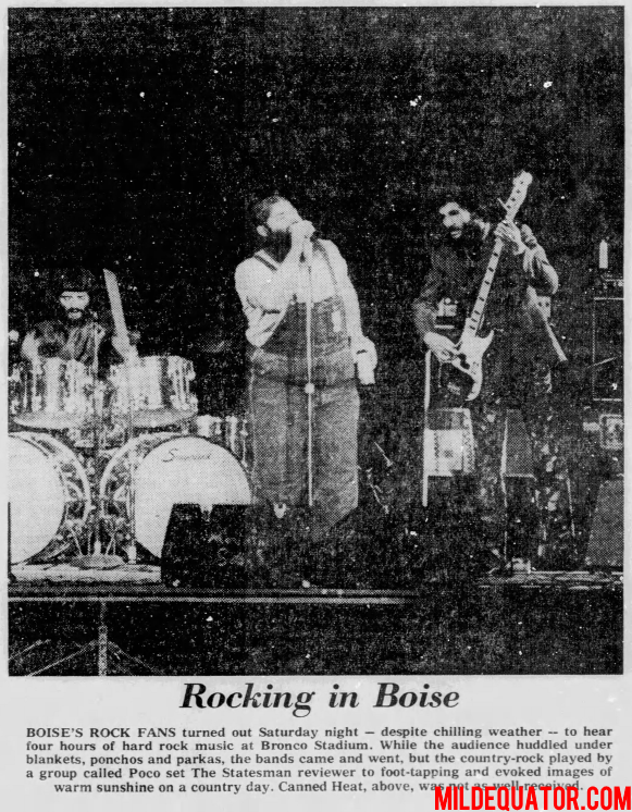The Doors - Bronco Stadium 1972 - Newspaper Photo