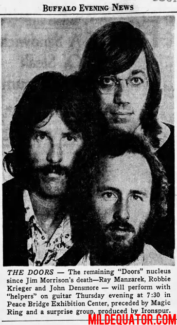 The Doors - Buffalo 1971 - Picture Ad