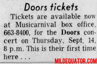 The Doors - Musicarnival 1967 - Print Ad