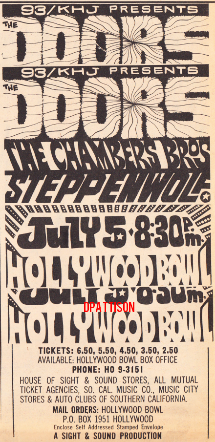 The Doors - Hollywood Bowl - Print Ad