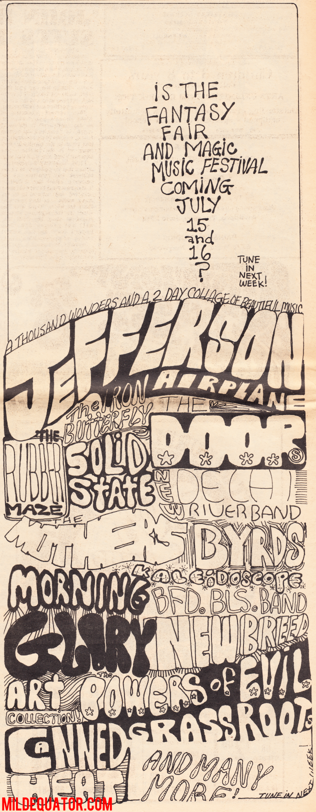 The Doors - Devonshire Downs 1967 - Print Ad