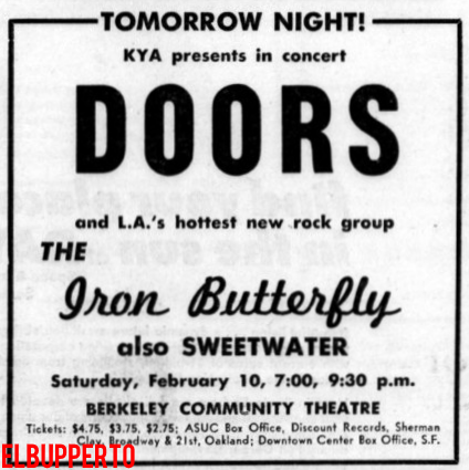 The Doors - Berkeley Community Theatre - Print Ad
