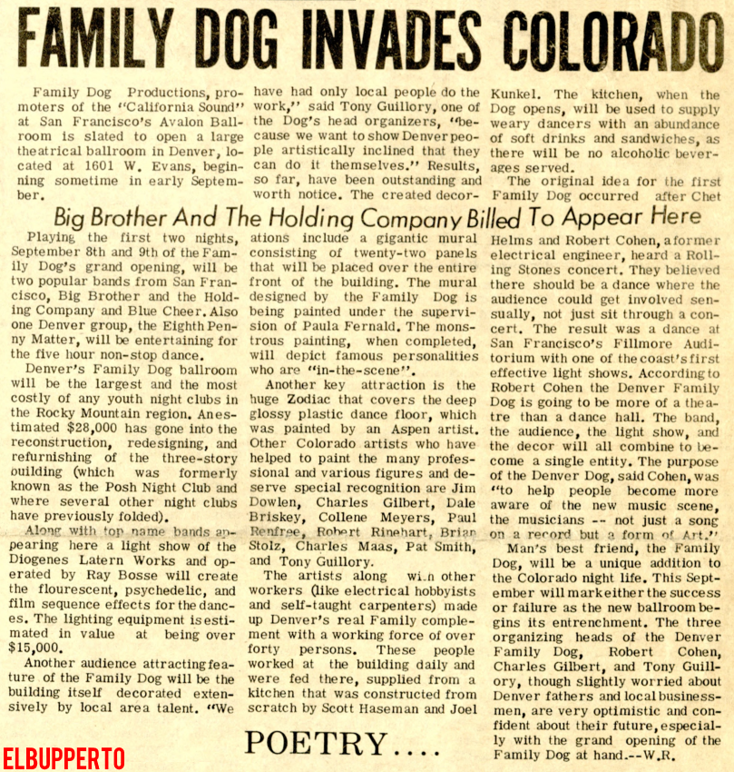 The Doors - Family Dog Denver 1967 - Article