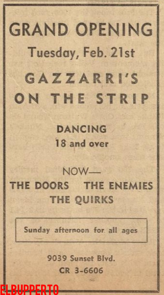 Gazzarri's - Print Ad