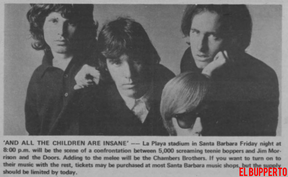 The Doors - La Playa Stadium 1968 - Ticket
