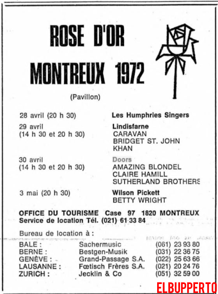 The Doors - Montreux 1972 - Print Ad