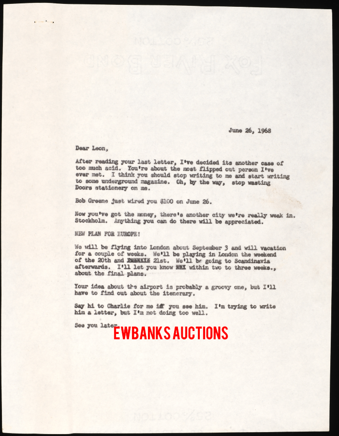 Bill Siddons / Leon Barnard Correspondence