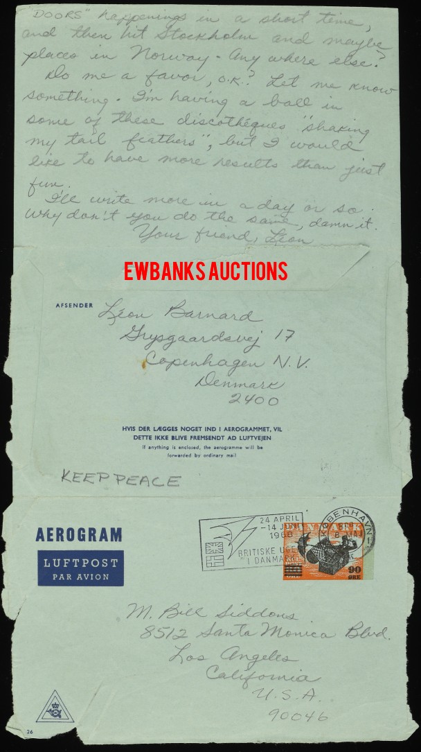 Bill Siddons / Leon Barnard Correspondence