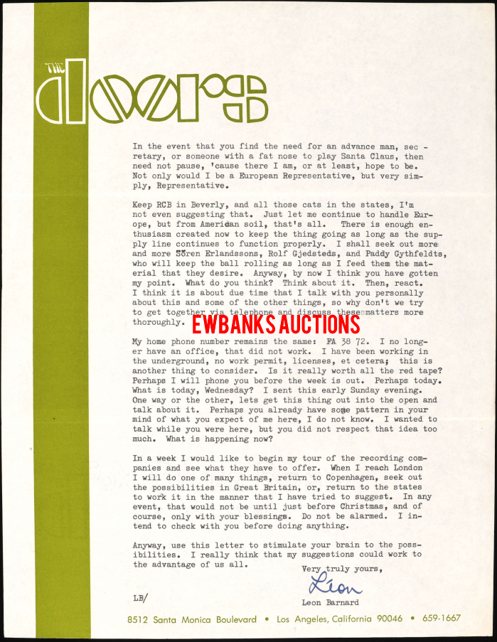 Bill Siddons / Leon Barnard Correspondence