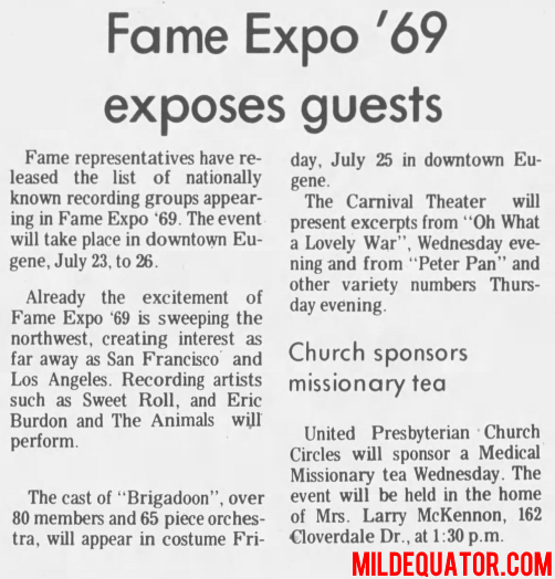 The Doors - Eugene Pop Festival 1969 - Article