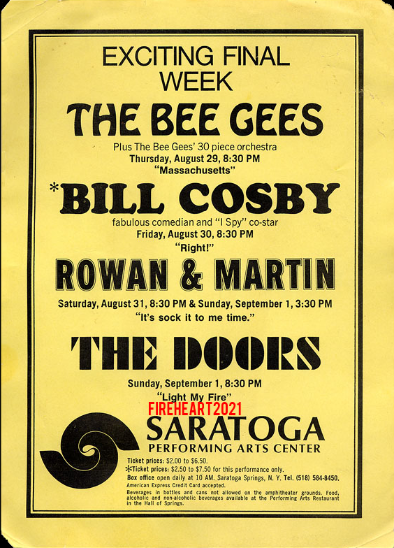 Saratoga Performing Arts Center - Handbill