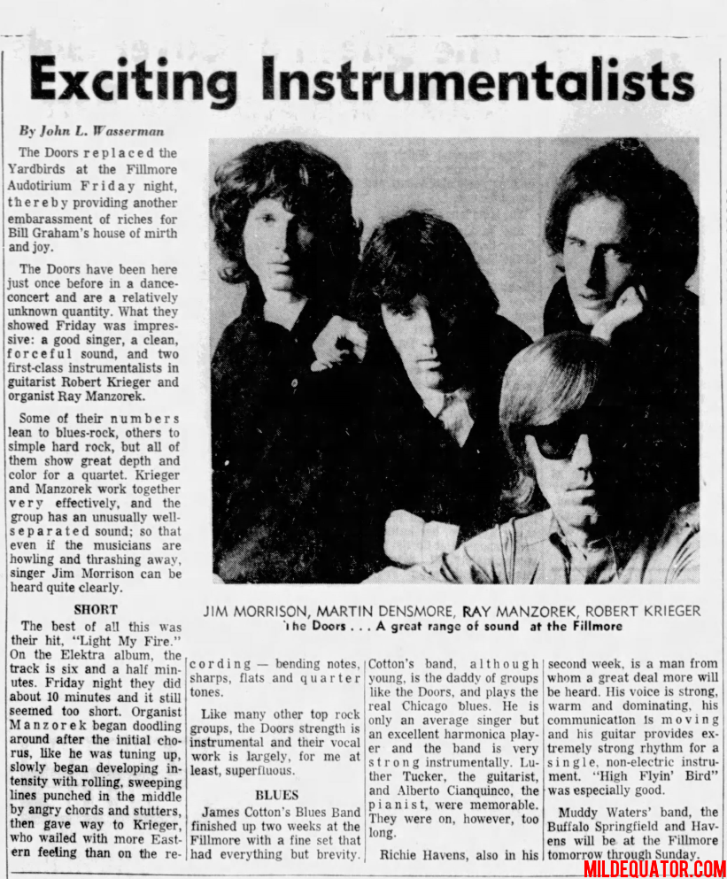 The Doors - Fillmore July 1967 - Review