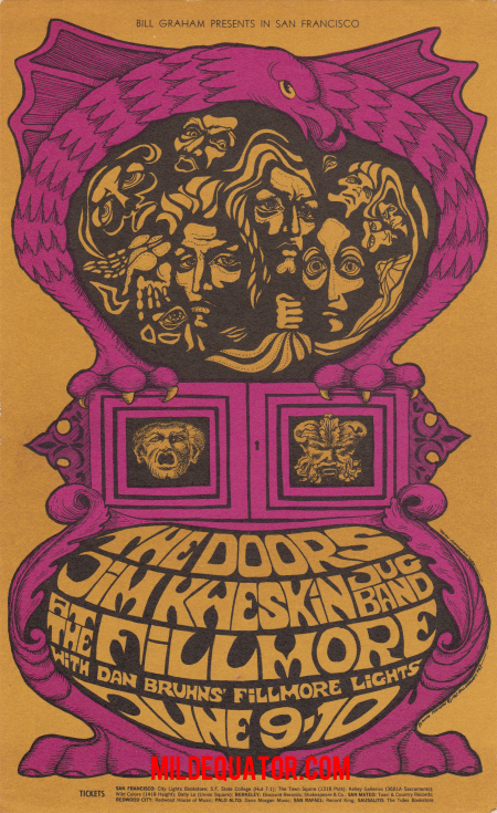 The Doors - Fillmore Auditorium 1967 - Handbill