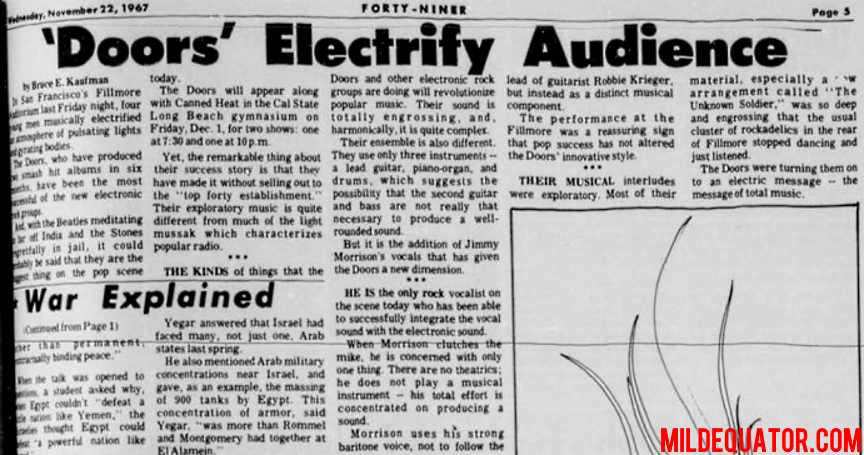 The Doors - Fillmore November 1967 - Review