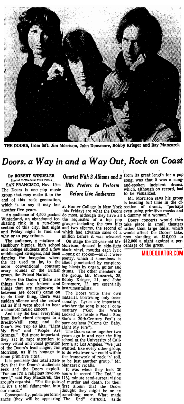 The Doors Rock On Coast