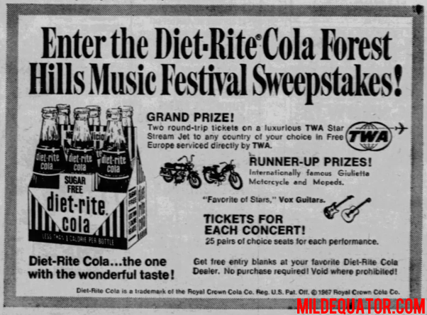 The Doors - Forest Hills Tennis Stadium 1967 - Diet Rite Promo Ad