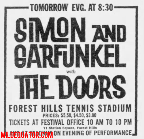 The Doors - Forest Hills Tennis Stadium 1967 - Print Ad