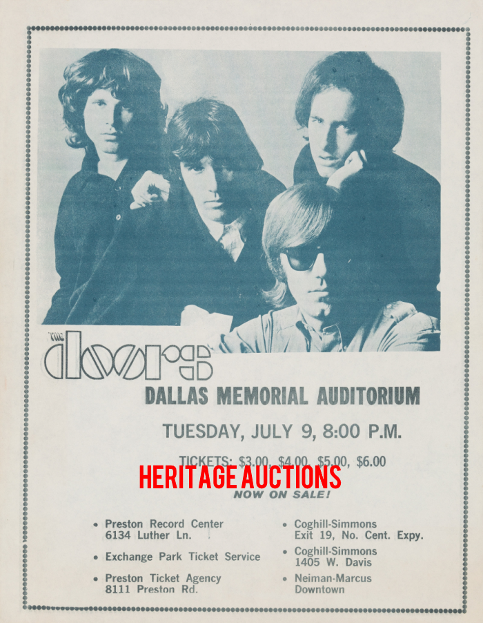 The Doors - Dallas 1968 - Handbill