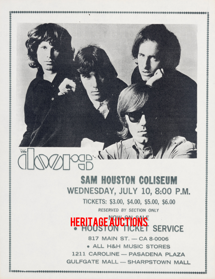 The Doors - Houston 1968 - Handbill