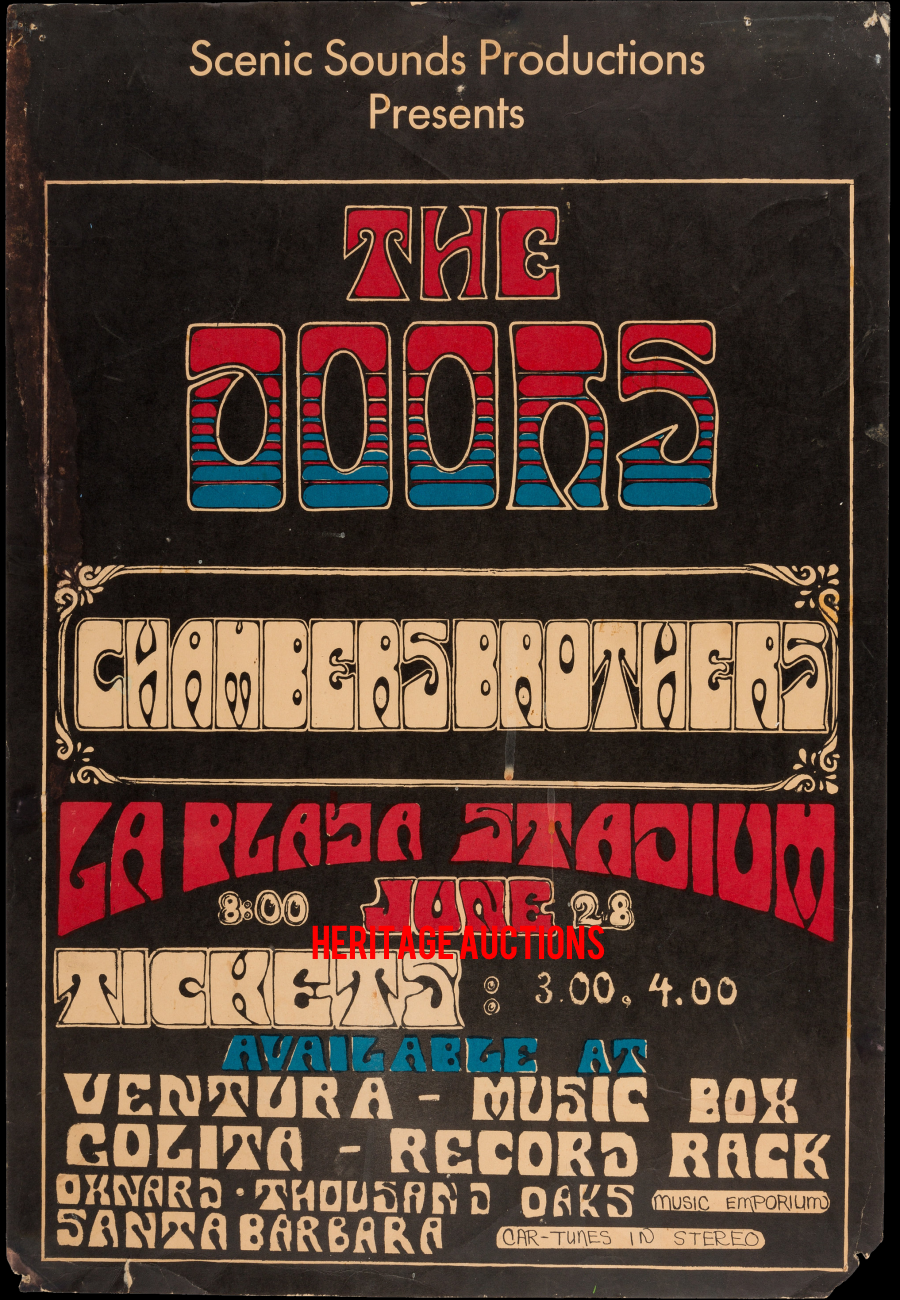 The Doors - La Playa Stadium 1968 - Poster