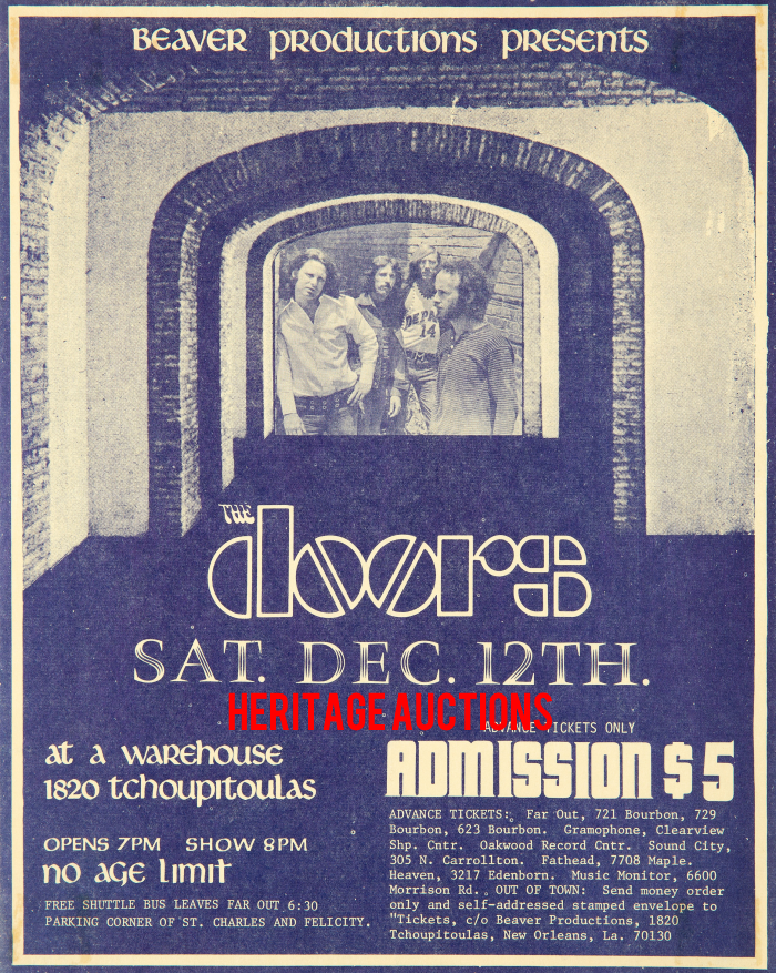 The Doors - New Orleans 1970 - Handbill