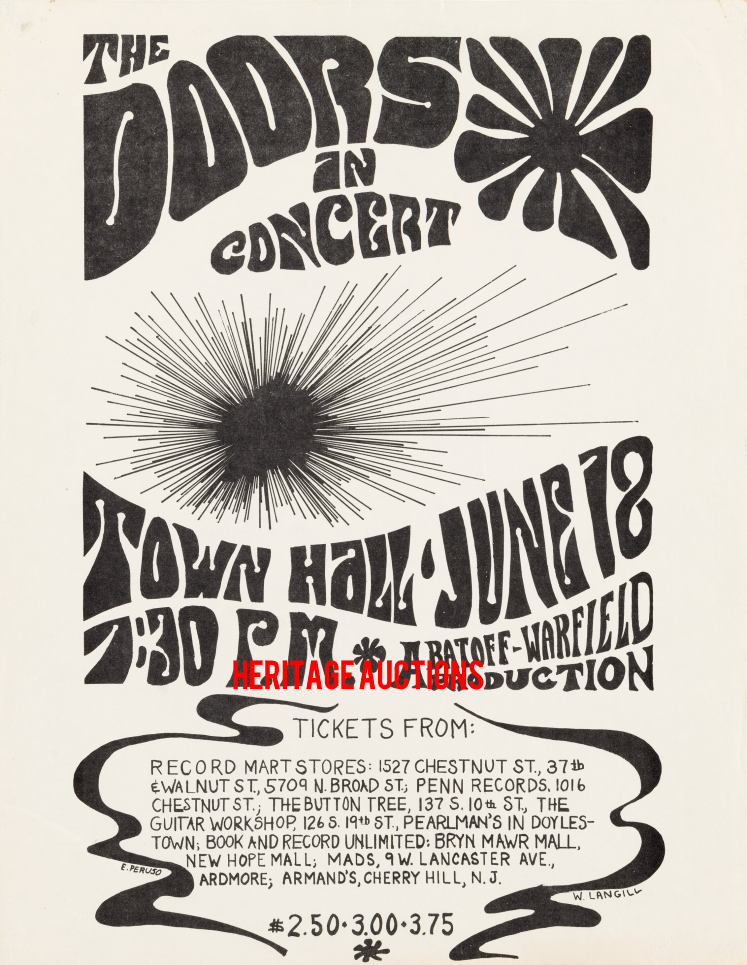 The Doors - Philadelphia 1967 - Flyer/Handbill