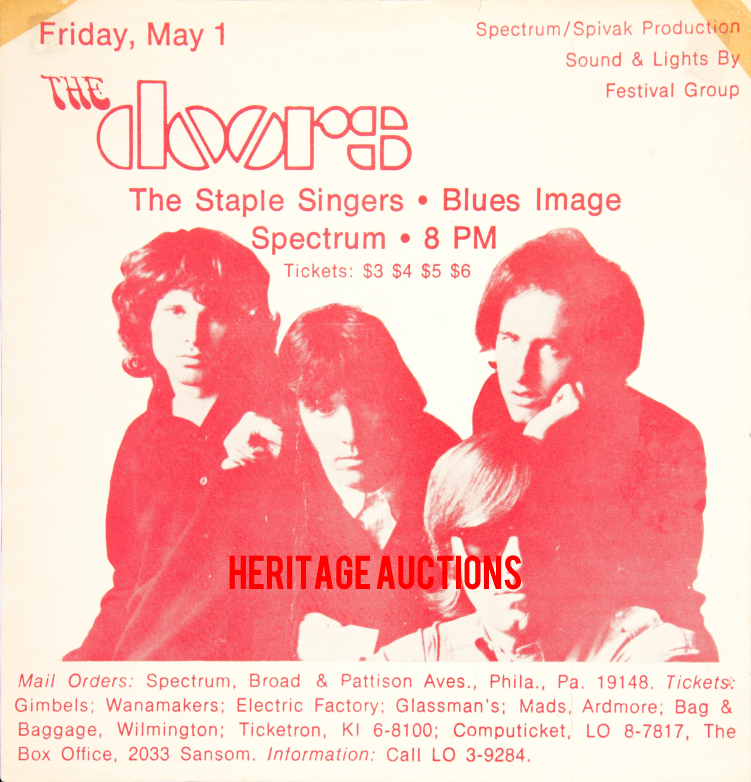 The Doors - Philadelphia Spectrum 1970 - Flyer