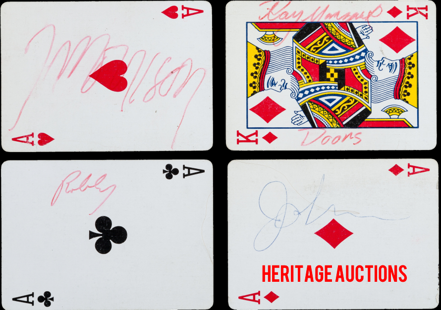 The Doors - Playing Card Signatures