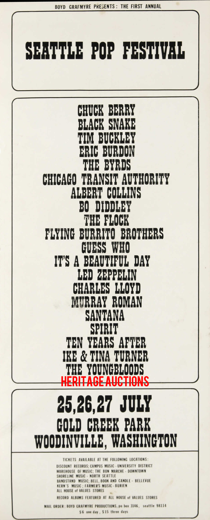 The Doors - Seattle Pop Festival 1969 - Poster