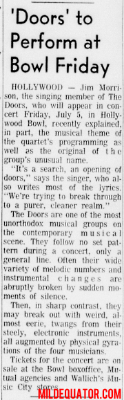 Hollywood Bowl 1968 - Article