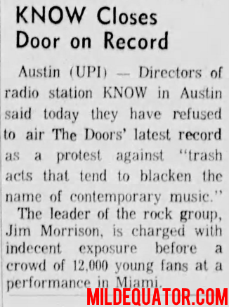 The Doors - Houston 1969 - Article