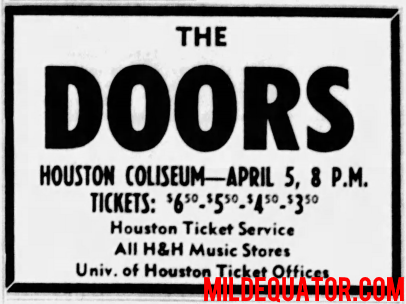 The Doors - Houston 1969 - Print Ad