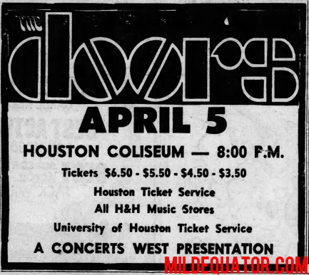 The Doors - Houston 1969 - Print Ad