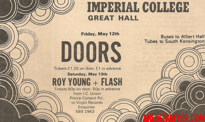The Doors - Imperial College 1972 - Print Ad