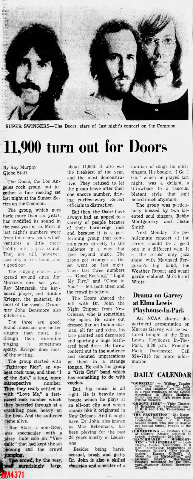 The Doors - Boston Common 1972 - Review